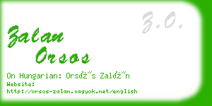 zalan orsos business card